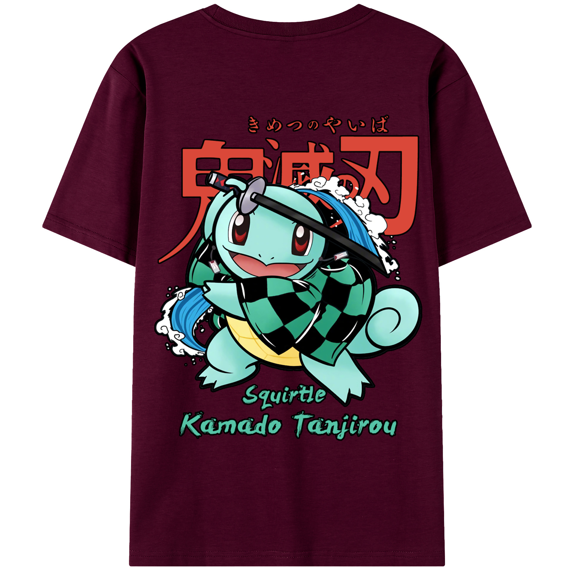 （画像用） 鬼滅の刃 竈門 炭治郎／かまど たんじろう Kamado Tanjirou レディース半袖Tシャツ(バックプリント)
